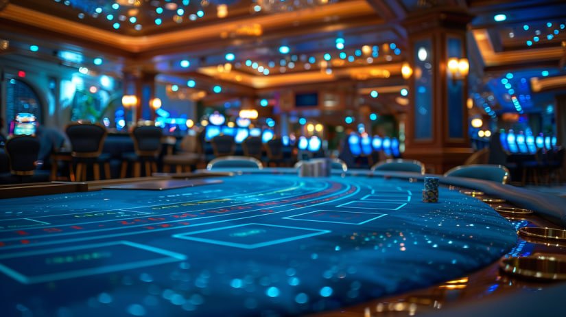 Studio dealer langsung Dragon Fishing di agendunia55 menampilkan meja blackjack dengan multi-kamera HD